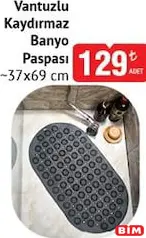 VANTUZLU KAYDIRMAZ BANYO PASPASI 37X69 CM